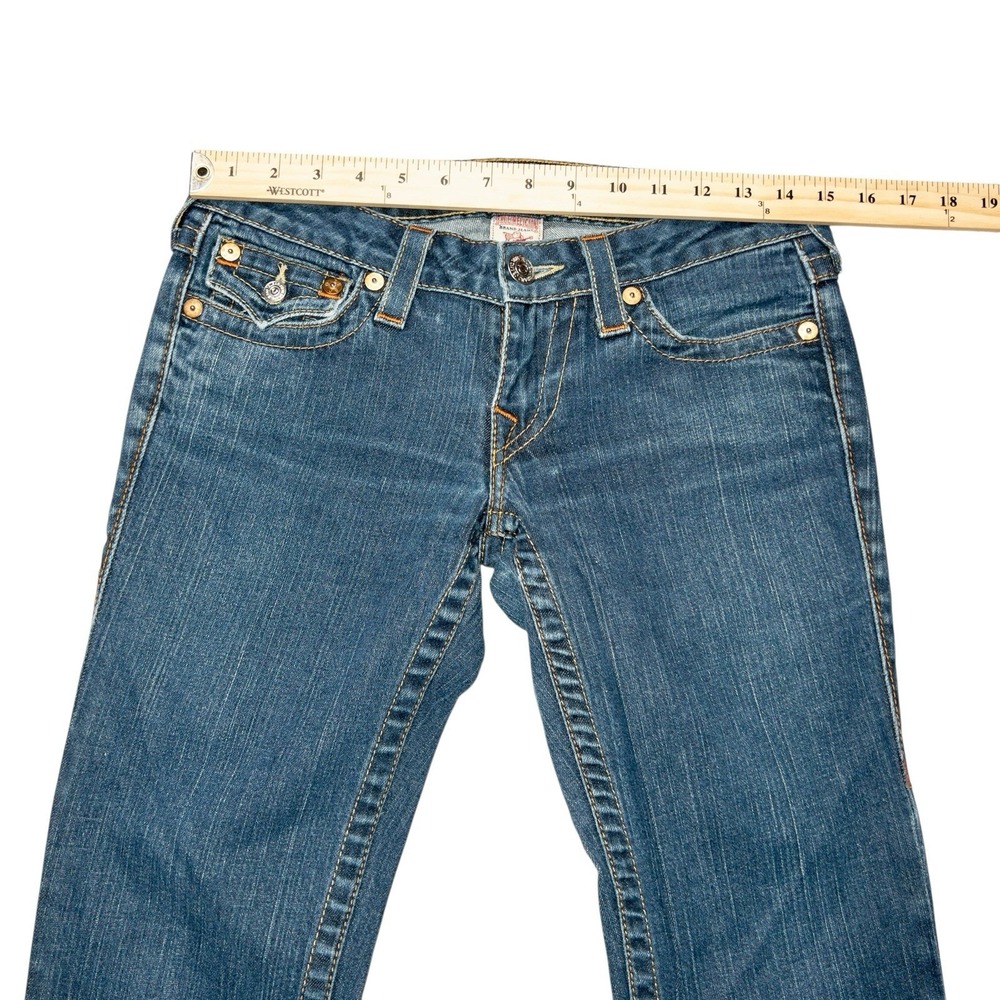 True Religion Billy Straight Jeans Womens Size 27 Western Rodeo School Denim - Picture 8 of 14